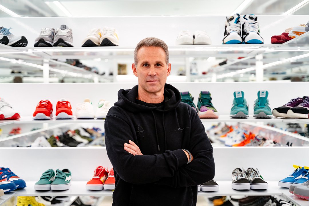 Scott Cutler, chief executive of StockX, a sneaker and collectibles marketplace, said shoe sales in January were nearly double that of a year ago.Credit...Nick Hagen for The New York Times.jpeg