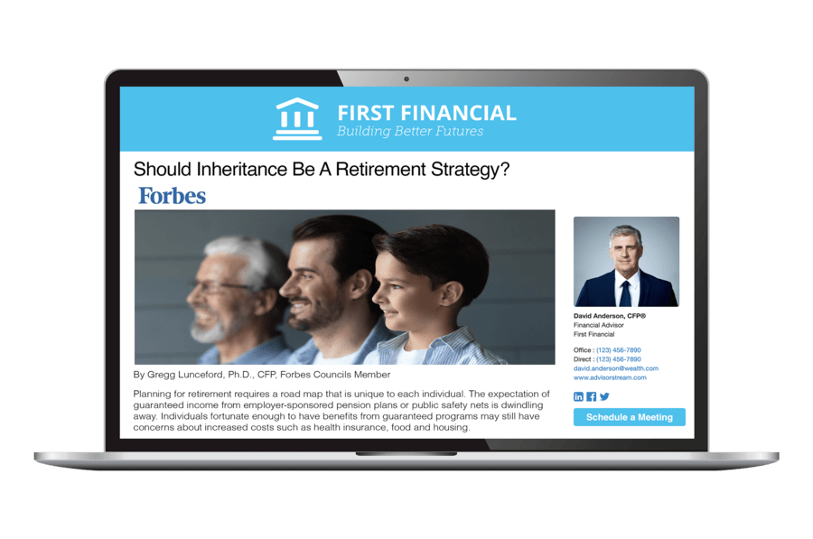 Forbes - Should inheritance be a retirement strategy